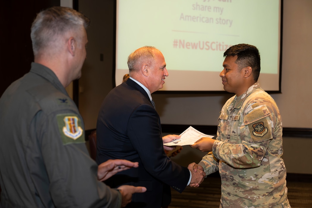 Airman receives citizenship