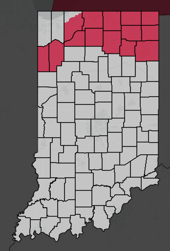 Detroit District Indiana boundary map