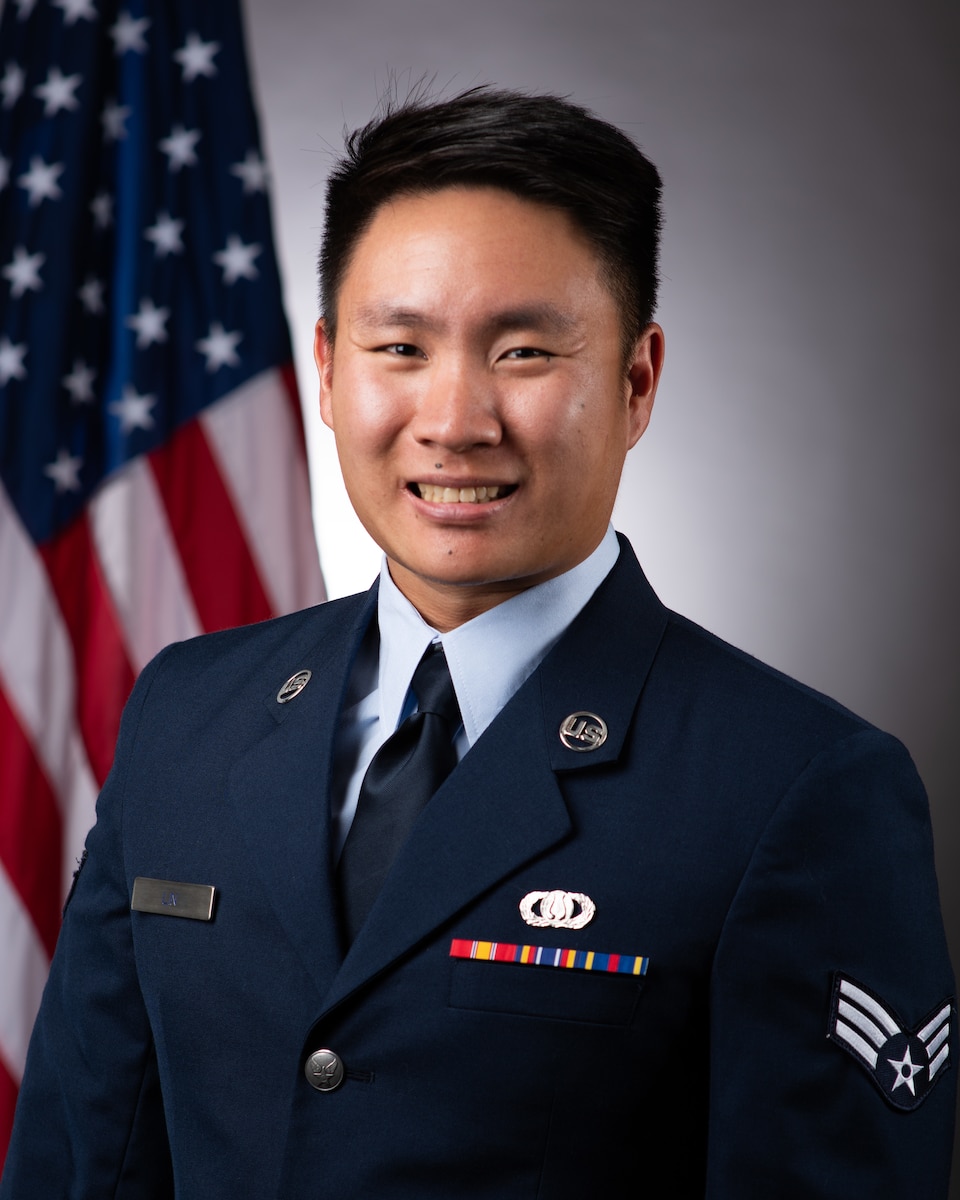 Senior Airman Max Lin Official Service Dress Photo