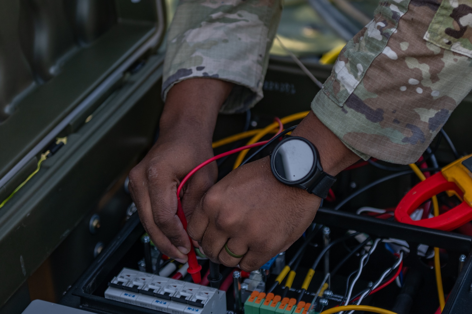 Airmen are setting up a solar-powered Command Post.