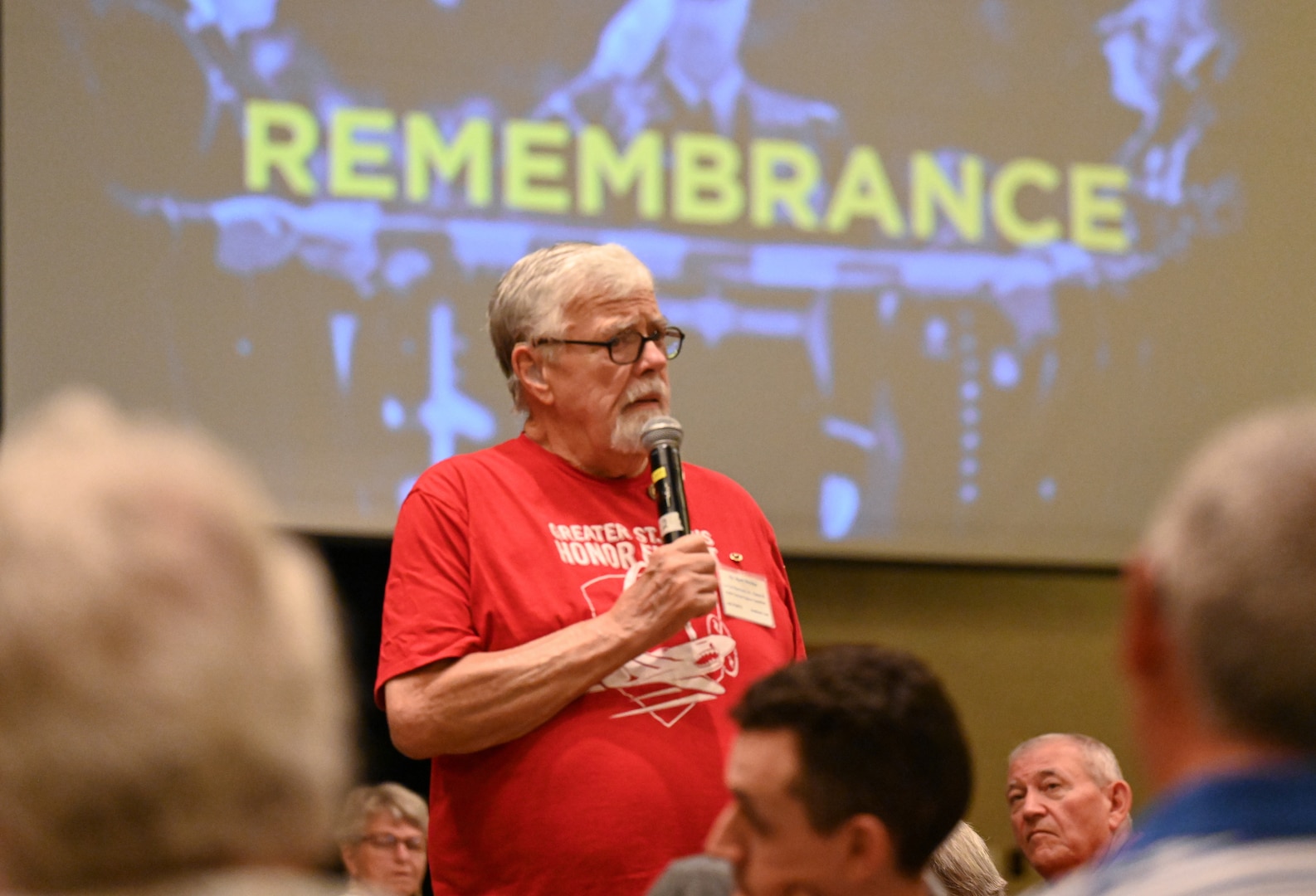 Family members of unaccounted for American service members from the Vietnam War share stories about their missing loved ones during a remembrance ceremony at the Vietnam War Annual Government Briefing, Omaha, Nebraska, June 26, 2025.