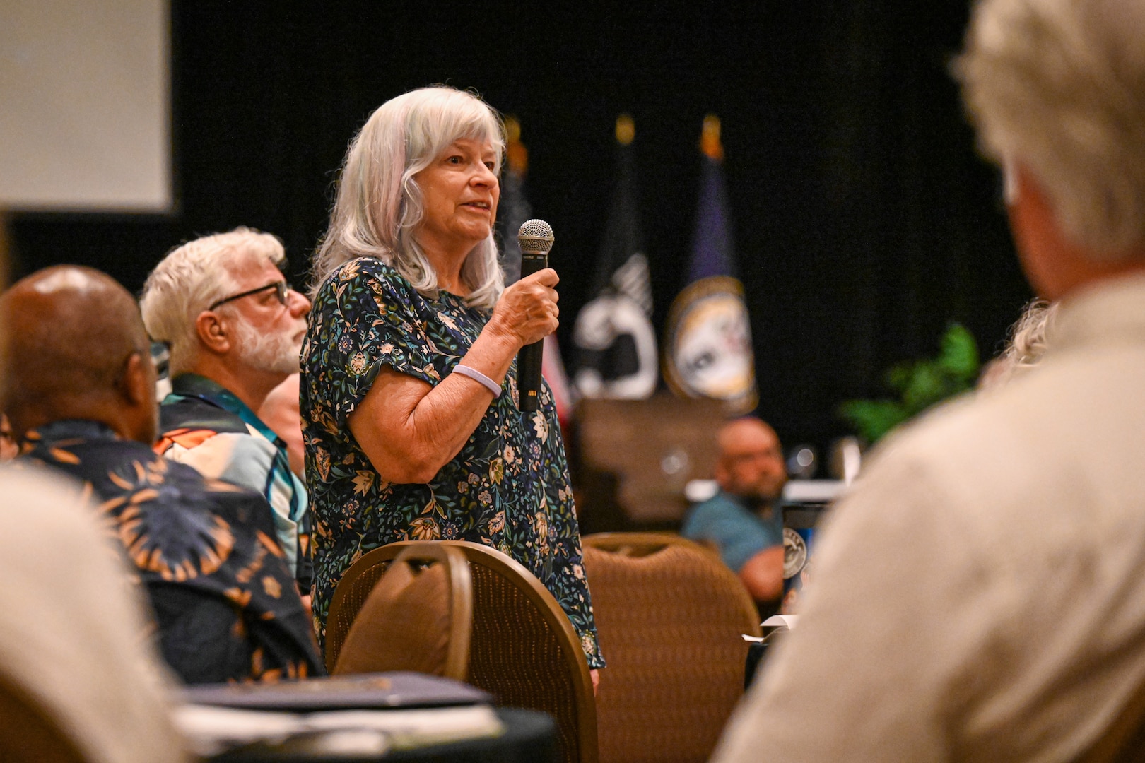 Family members of unaccounted for American service members from the Vietnam War share stories about their missing loved ones during a remembrance ceremony at the Vietnam War Annual Government Briefing, Omaha, Nebraska, June 26, 2025.