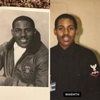 U.S. Air Force Col Rofelio Grinston, 5th Maintenance Group commander, poses for a photo when he was a Petty Officer in the U.S. Navy.