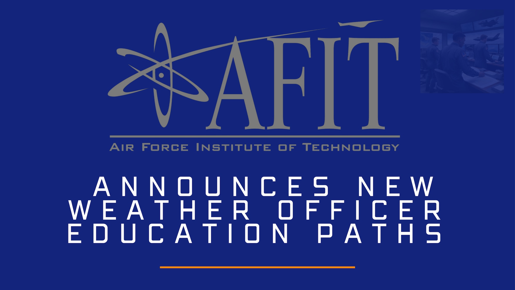Air Force Institute of Technology logo on blue background