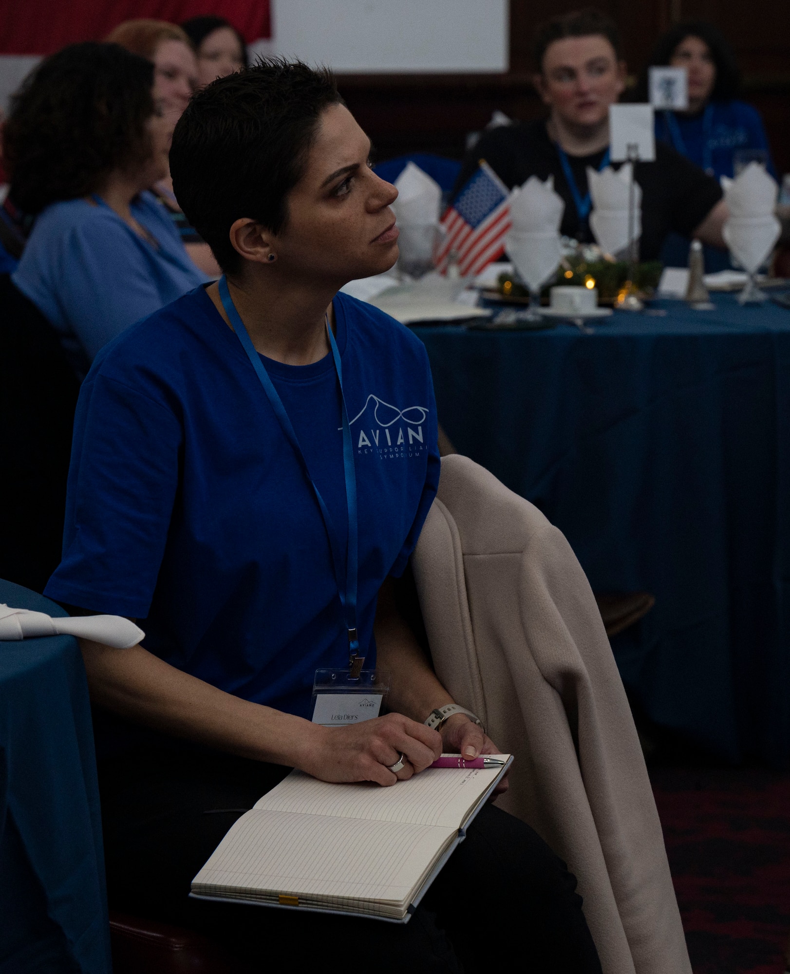 woman taking notes