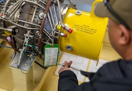 The Theater Aviation Support Maintenance Group Engine Repair Section, in the U.S. Central Command area of responsibility, rebuilds a UH-60 Blackhawk engine, building readiness and saving Army resources. (U.S. Army photo by Public Affairs Specialist Vanessa Schell)