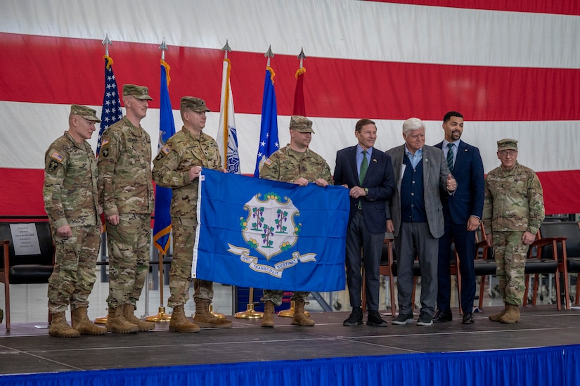 Joint send-off ceremony celebrates Connecticut Guardsmen as they prepare to deploy