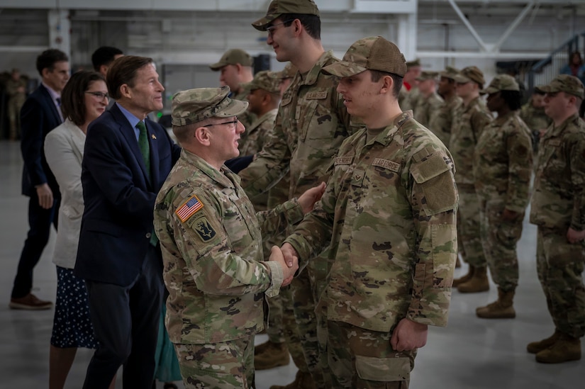 Joint send-off ceremony celebrates Connecticut Guardsmen as they prepare to deploy