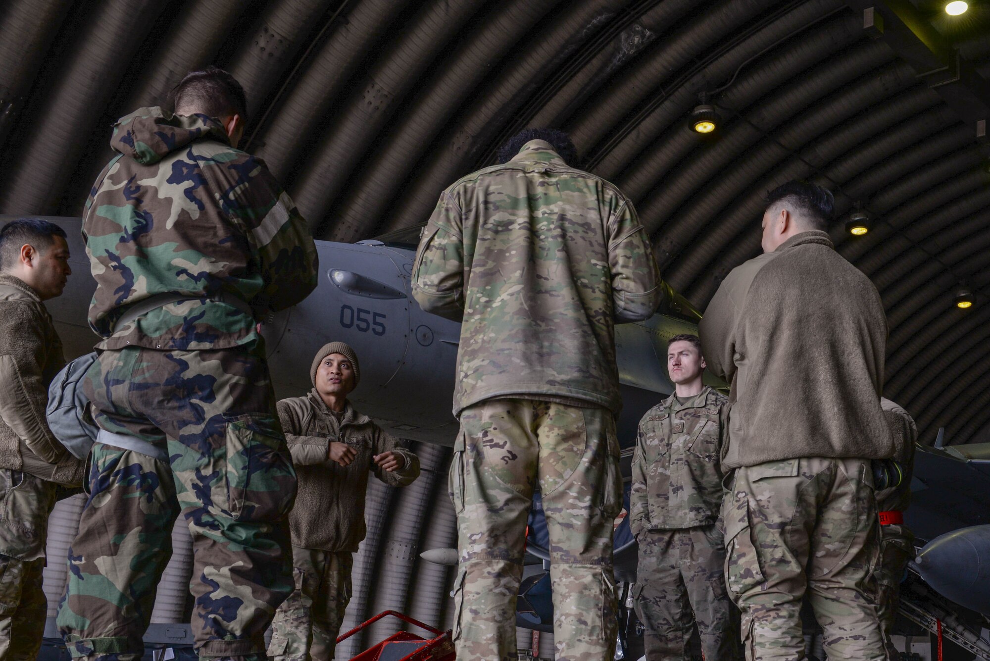 U.S. Air Force Airmen assigned to the 51st Maintenance Group learn how to rapidly decontaminate an F-16 Fighting Falcon assigned to the 36th Fighter Squadron at Osan Air Base, Republic of Korea, Feb. 28, 2025. The 51st MXG trained personnel from the specialist flight, quality assurance flight and the airframe, powerplant, and general flight on rapid aircraft and personnel decontamination procedures. The regularly occurring training increases the 51st Fighter Wing’s combat readiness and response capabilities in the event of a chemical, biological, radiological, or nuclear exposure. (U.S. Air Force photo by Staff Sgt. Kahdija Slaughter)