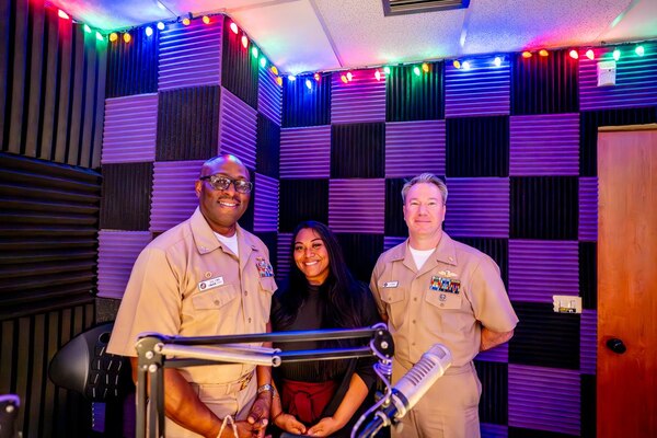 250228-N-TY711-6093 Sigonella, Italy (Feb. 28, 2025) Captain TaRail A. Vernon, Commanding Officer, U.S. Naval Hospital Sigonella, talks with Lt. Cmdr. Leland Comer and Liz Broomfield-Smith about Virtual Health options available at U.S. Naval Hospital Sigonella and Europe. U. S. Naval hospital Sigonella is one of The Defense Health Agency’s Overseas Military Treatment Facilities (MTF). The staff are comprised of active duty service members, General Service (GS), contractors, and Local Nationals. It ensures maximum readiness by providing high-quality, safe patient and family-centered care to maximize force health protection for all beneficiaries, to included NATO and transient DoD forces in the U.S. Fifth Fleet and U.S. Sixth Fleet areas of operation. (U.S. Navy photo by Lt. Cmdr. Brandi Gibson).