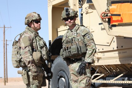 Soldiers from 2-130th Infantry Regiment hone their skills in counter UAS (Unmanned Aerial Systems) training at McGregor Range, N.M. Utilizing cutting-edge technology and tactical expertise, they stay ahead of emerging threats to ensure war fighting success and national security.