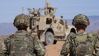 Soldiers from 2-130th Infantry Regiment hone their skills in counter UAS (Unmanned Aerial Systems) training at McGregor Range, N.M. Utilizing cutting-edge technology and tactical expertise, they stay ahead of emerging threats to ensure war fighting success and national security.