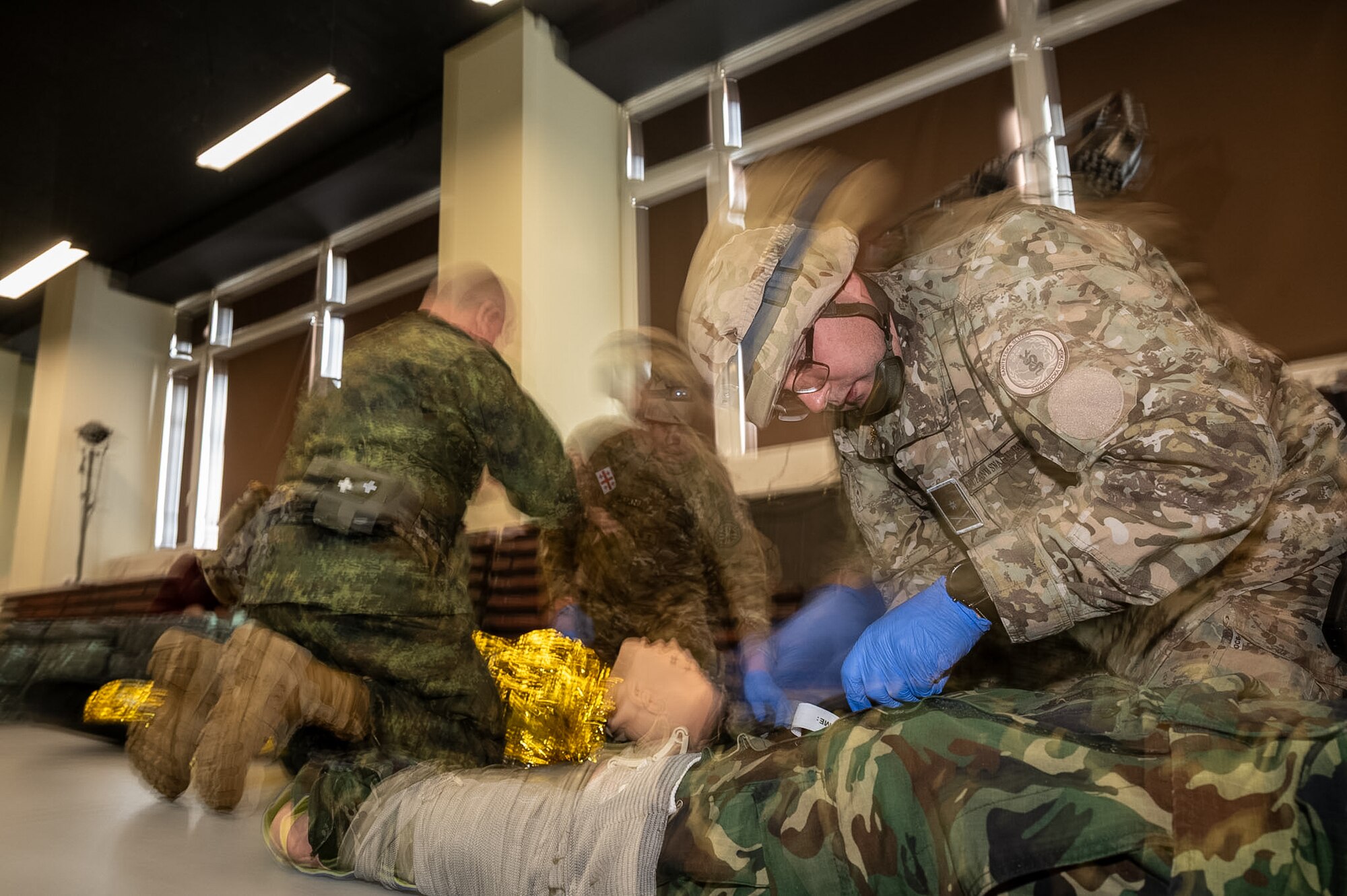participants tend to simulated wounded military personnel