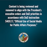 In alignment with Department of Defense (DoD) Instruction 5400.17, “Official Use of Social Media for Public Affairs Purposes,” and recent Executive Orders issued by the President, the West Virginia National Guard has reviewed and adjusted its website and social media content to ensure compliance with DoD policies and priorities. As a result, certain posts, pages and content has been archived and removed or modified in accordance with federal guidance.