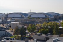 Building 225, an airplane repair hangar on the east side of the Hill Air Force Base, is used for upgrade, maintenance and repair work. It is an integral part of the military’s history in Utah and was recently listed on the National Register of Historic Places.  (U.S. Air Force photo by Alex R. Lloyd)