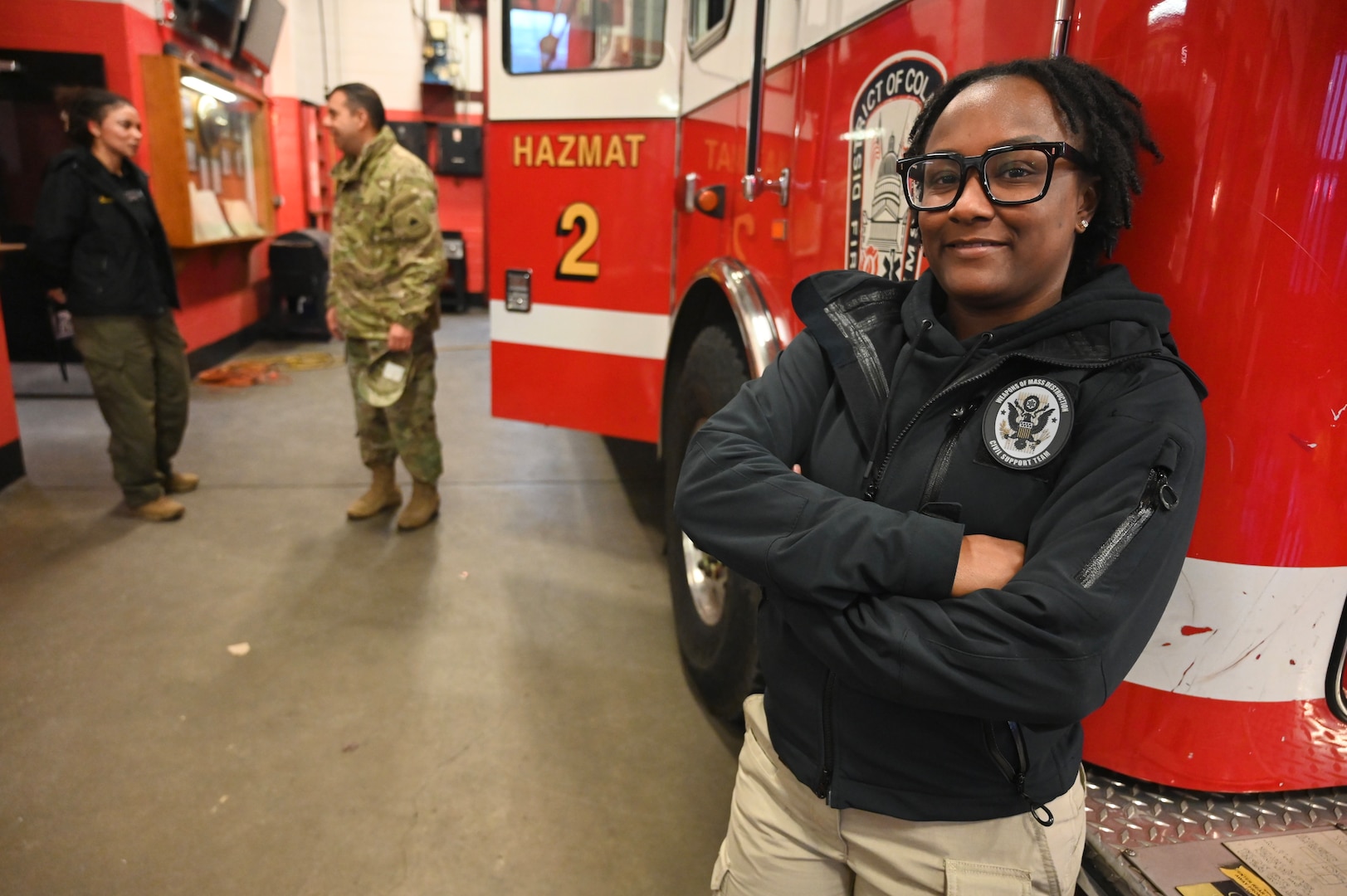 U.S. Army Sgt. Dallas Davis, survey team member within the District of Columbia National Guard’s 33rd Weapons of Mass Destruction-Civil Support Team (WMD-CST), stands for a photograph at a D.C. Fire and Engine Station, on Jan. 19, 2025 . Teams train and are strategically positioned to respond effectively with partners to include D.C. Fire, U.S. Secret Service, U.S. Capitol Police, and CBRNE Enhanced Response Force Packages (CERFP) units during missions.