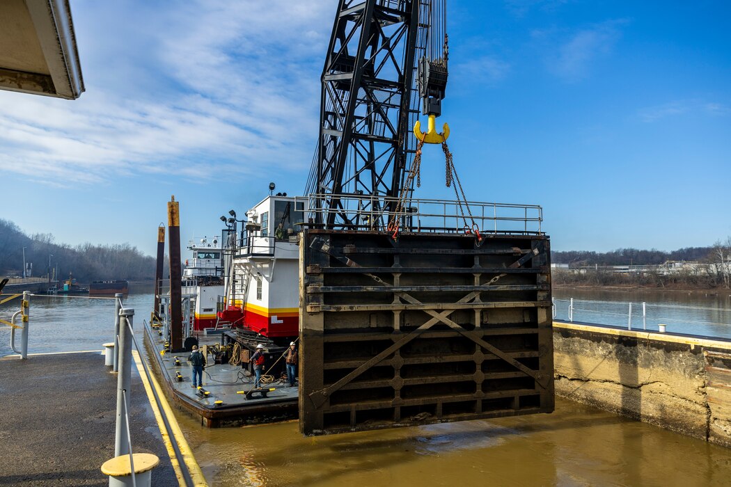 The Pittsburgh District’s is demolishing the lock chambers and removing gates from the Monongahela River Locks and Dam 4.