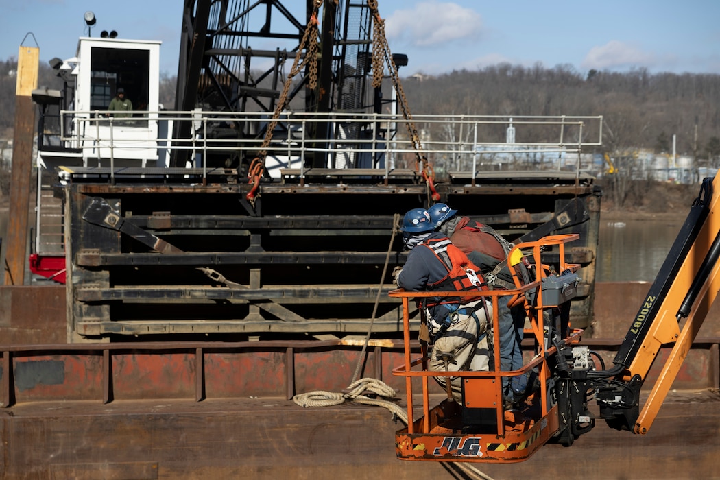 The Pittsburgh District’s is demolishing the lock chambers and removing gates from the Monongahela River Locks and Dam 4.