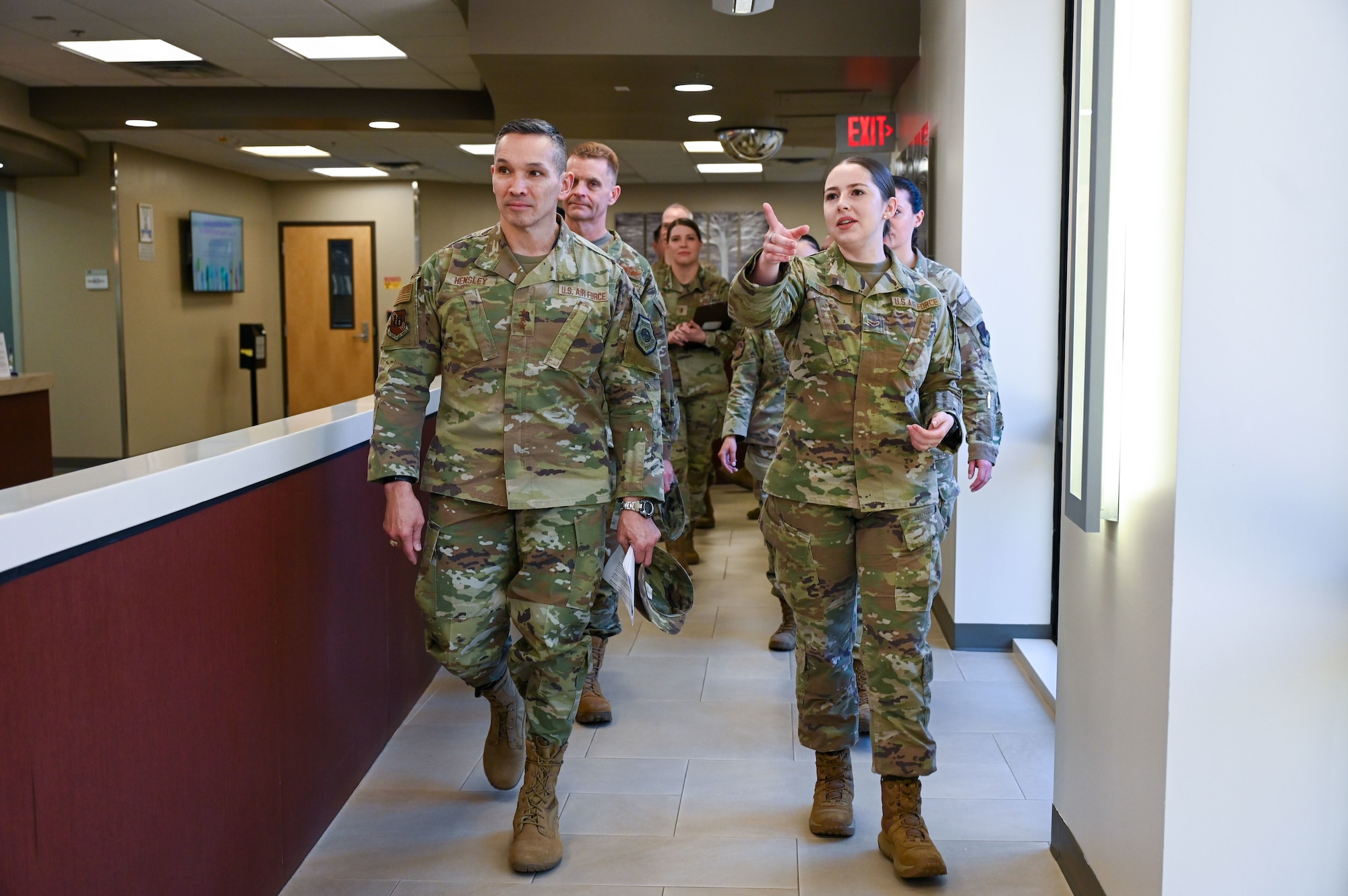 U.S. Air Force Lt. Gen. Thomas Hensley,

Commander, 16th Air Force (Air Forces

Cyber), tours the 9th Medical Group

(MDG) at Beale Air Force Base,

California, Feb. 20, 2025.