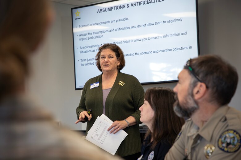 Photo  of presenter at exercise.