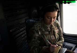 Airman takes notes