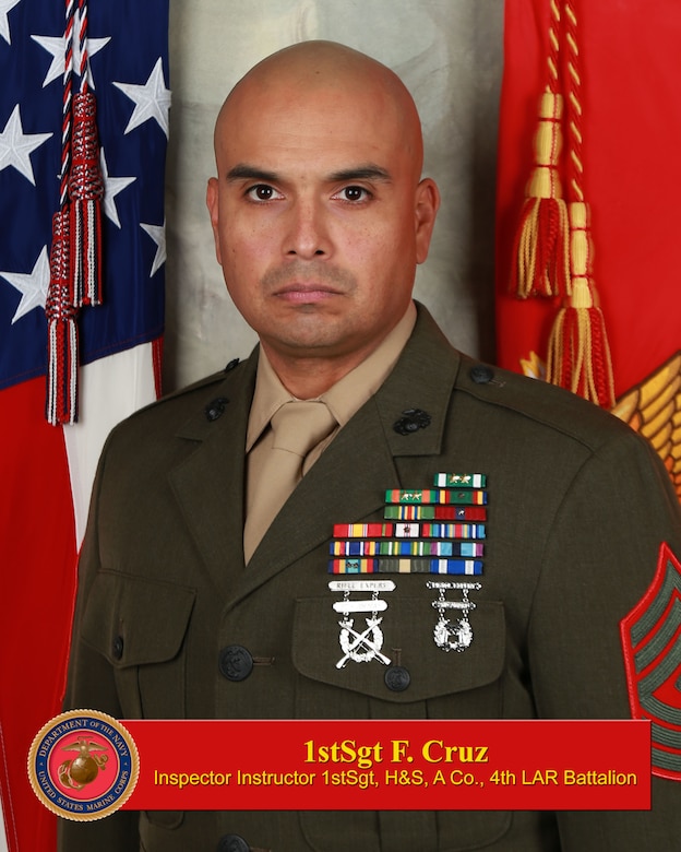 First Sergeant Frank Cruz Jr., Inspector-Instructor Unit Senior Enlisted Leader, 4th Light Armored Reconnaissance