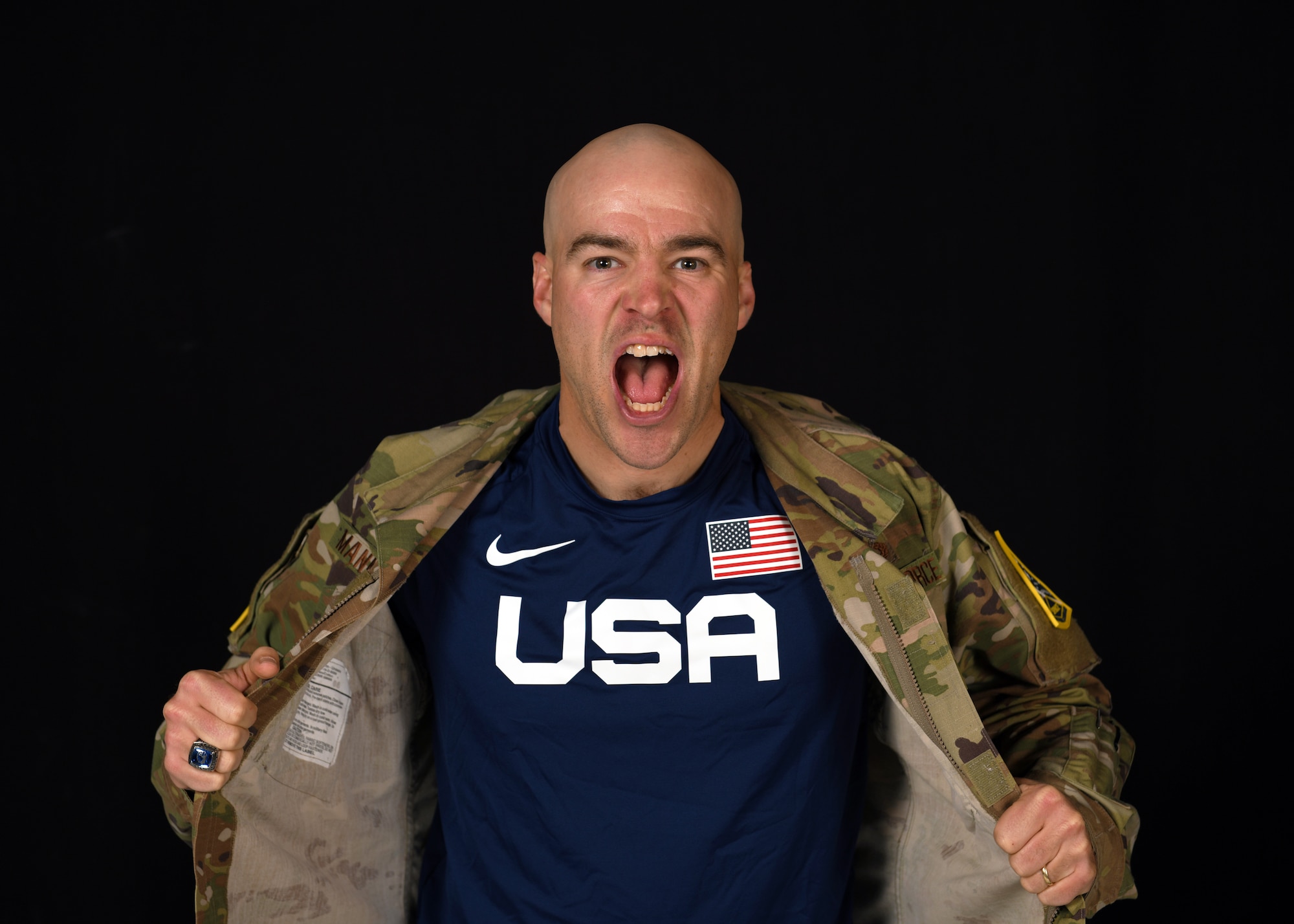 U.S. Air Force Staff Sgt. Michael Mannozzi, Space Launch Delta 30 religious affairs airman, poses for a photo.
