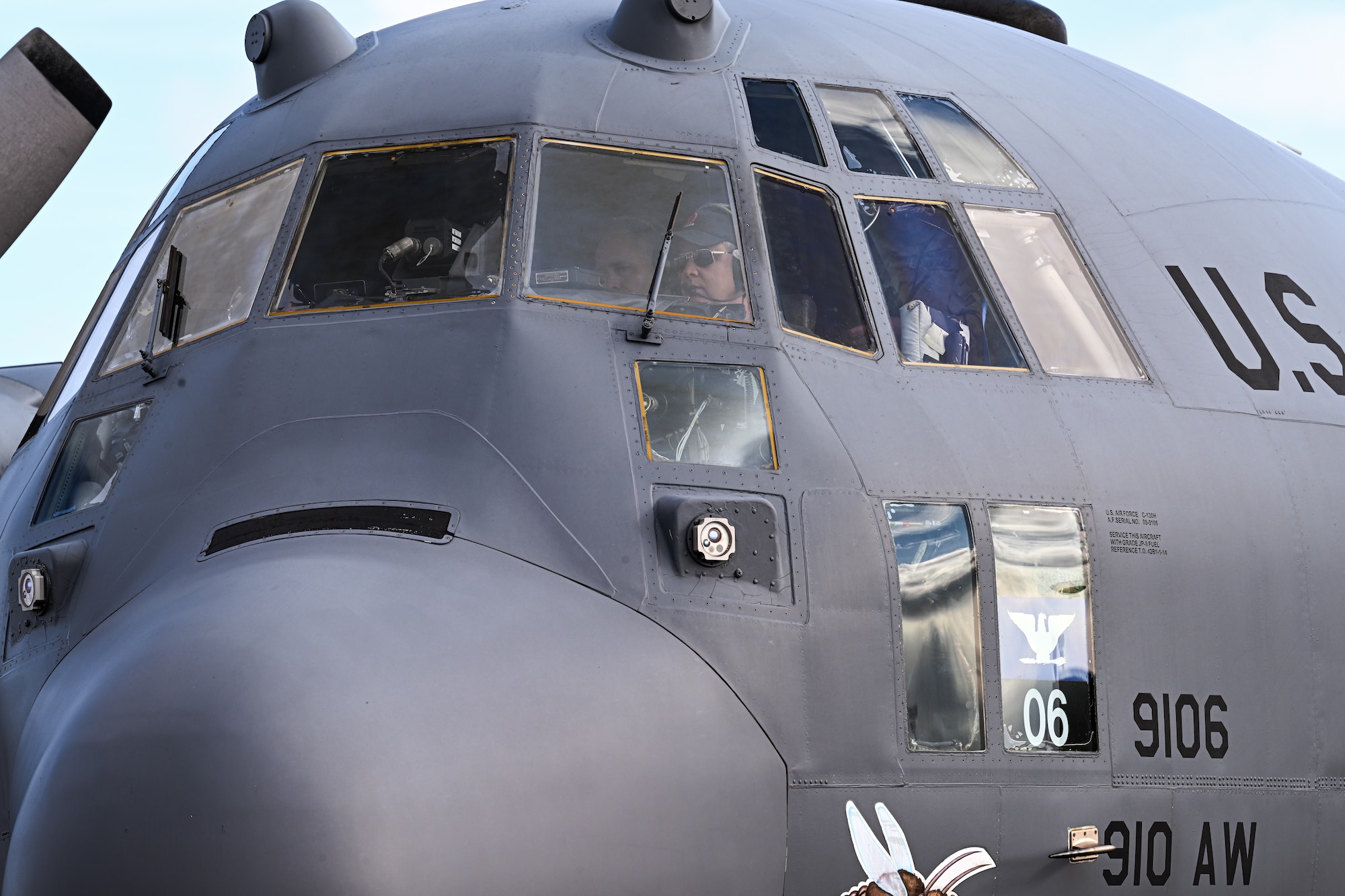 Col. Michael Maloney, 910th Airlift Wing commander, conducts preflight operations prior to taking off for his “fini-flight” at Youngstown Air Reserve Station, Ohio, March 2, 2025.
