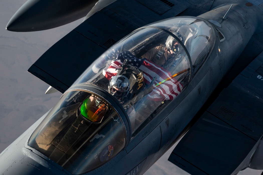 F-15 flying
