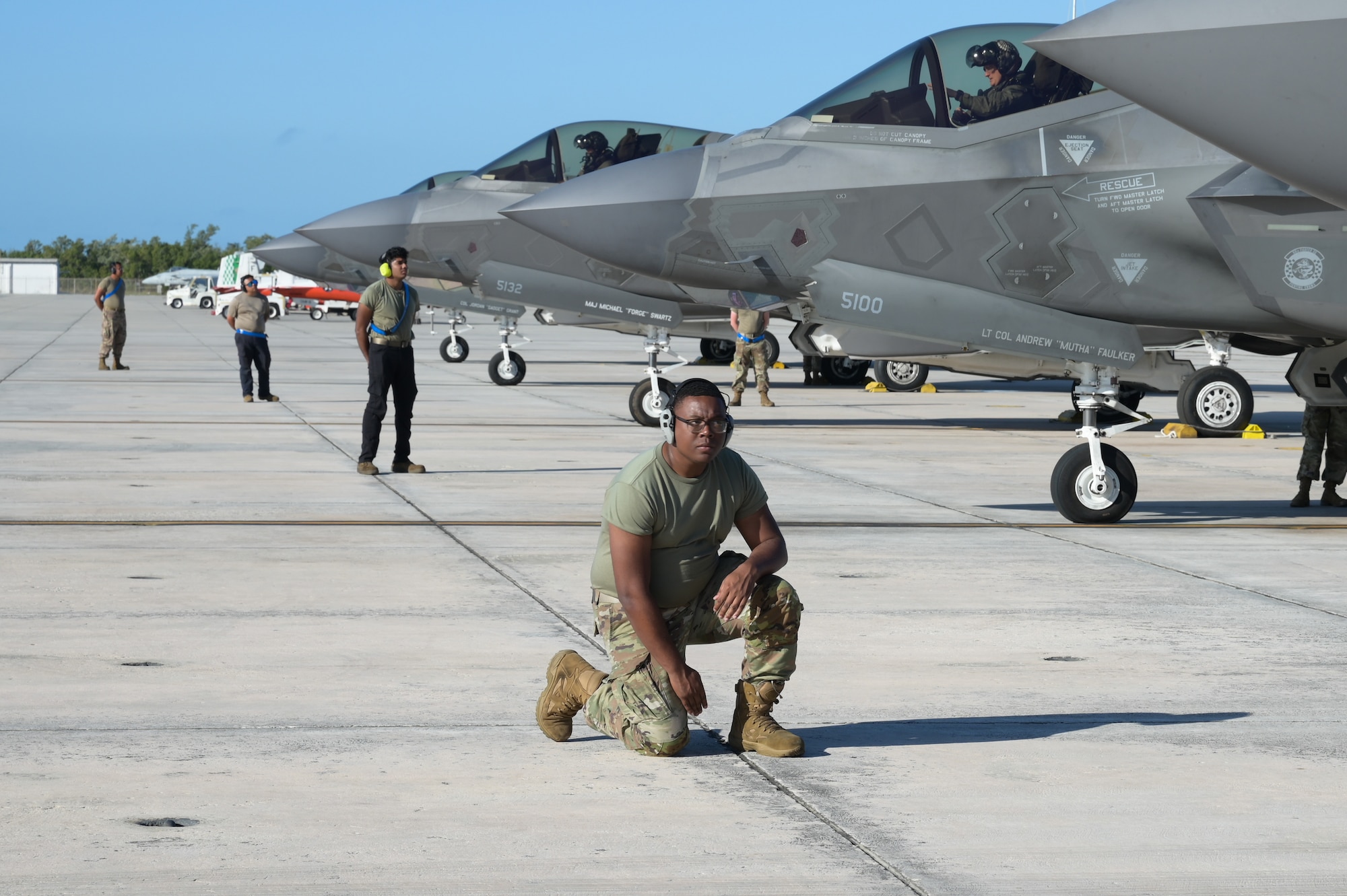 A photo of Airmen working.