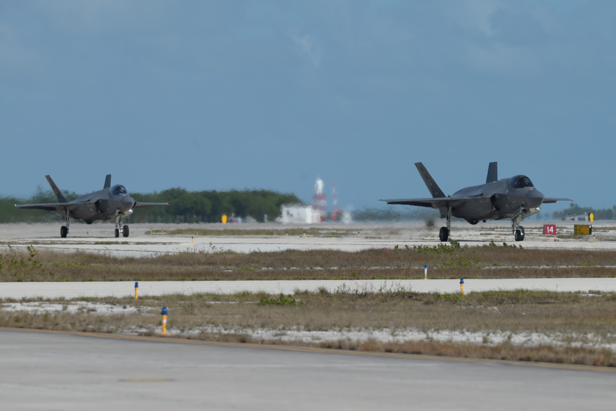 A photo of F-35s.