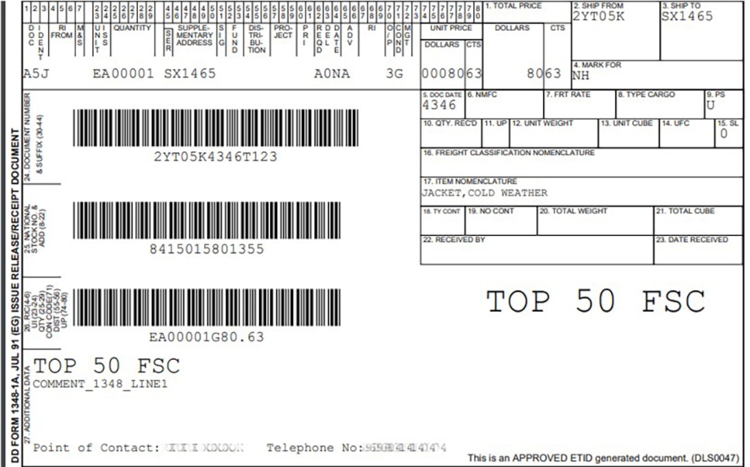 A property turn-in form.