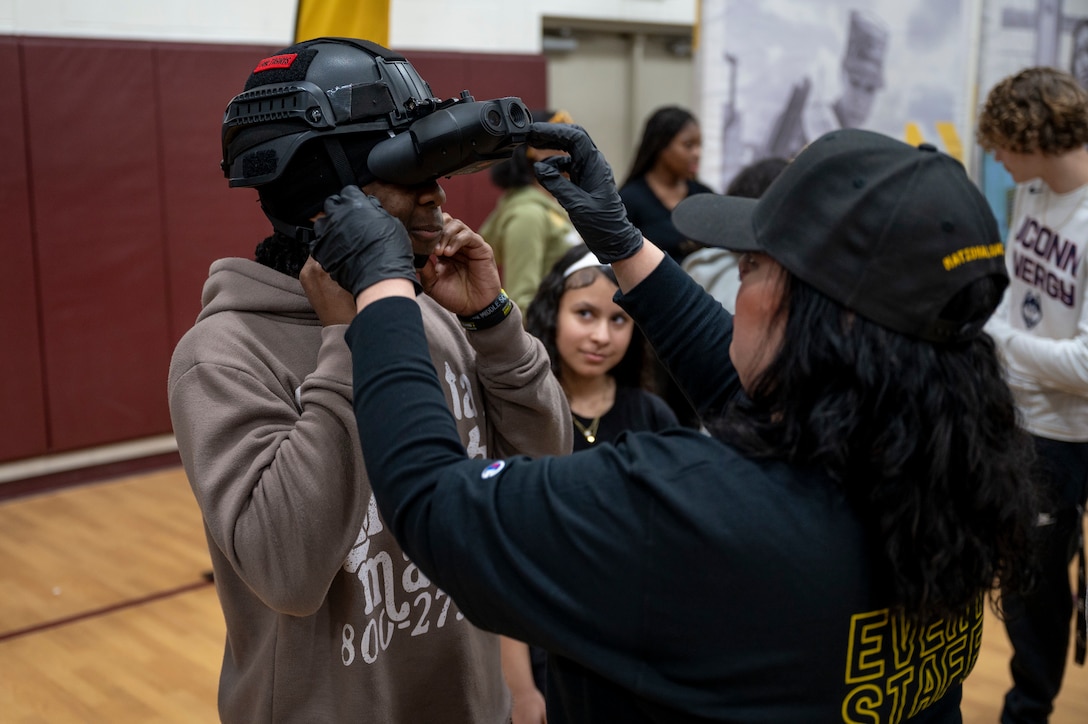 Connecticut High School Students learn about the National Guard during “Mission Day”