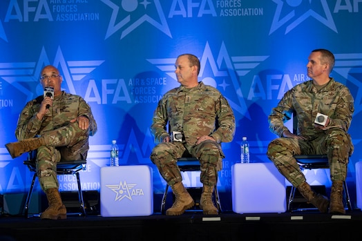  U.S. Space Force Lt. Gen. David N. Miller, Jr., commander, Space Operations Command, joins other senior leaders at the 2025 Air & Space Forces Association (AFA) Warfare Symposium in Aurora, Colorado, March 5, 2025