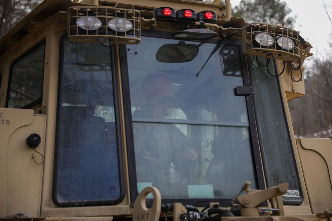 Kentucky National Guard Soldiers from the 207th Engineer Construction Company aided in flood relief efforts in Leslie County, Kentucky on February 22, 2025.