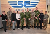 A group photo of Airmen and the Swedish Armed Forces.