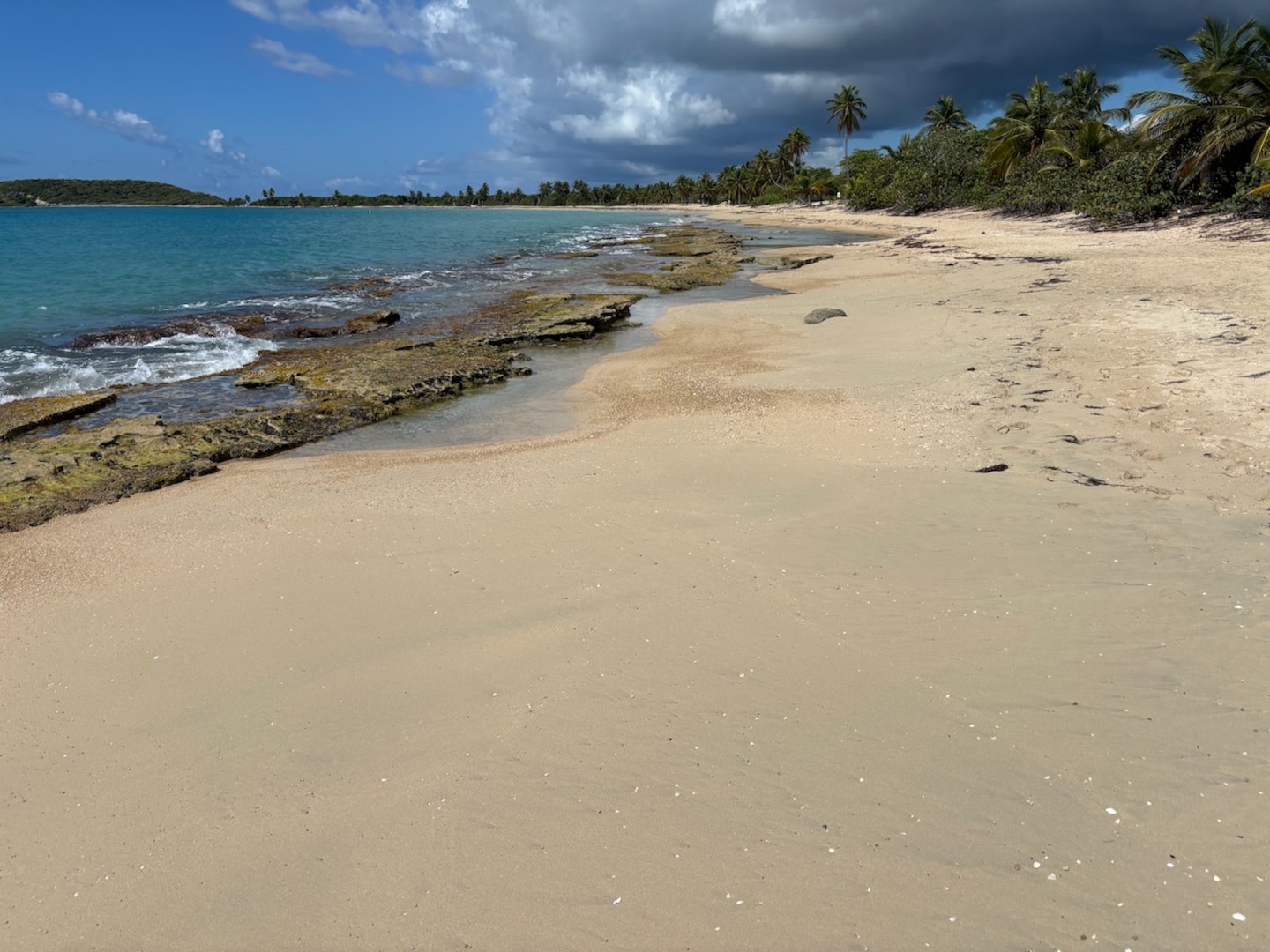 Coast Guard Sector San Juan Incident Management Division personnel concluded response efforts, March 8, 2025, to the mystery sheen reported on the Sun Bay Beach shoreline in Vieques, March 7, 2025, after no further sheening or signs of pollution were observed in the water or shoreline. Coast Guard Sector San Juan Incident Management Division personnel continue to investigate the cause and potential source of this incident. (U.S. Coast Guard photo)