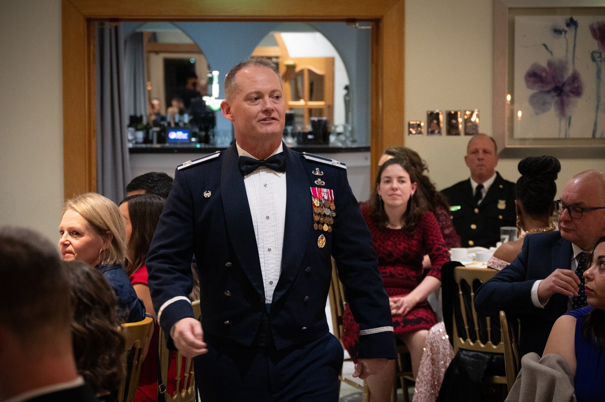 U.S. Air Force Col. D. Landon Phillips, 501st Combat Support Wing commander, speaks