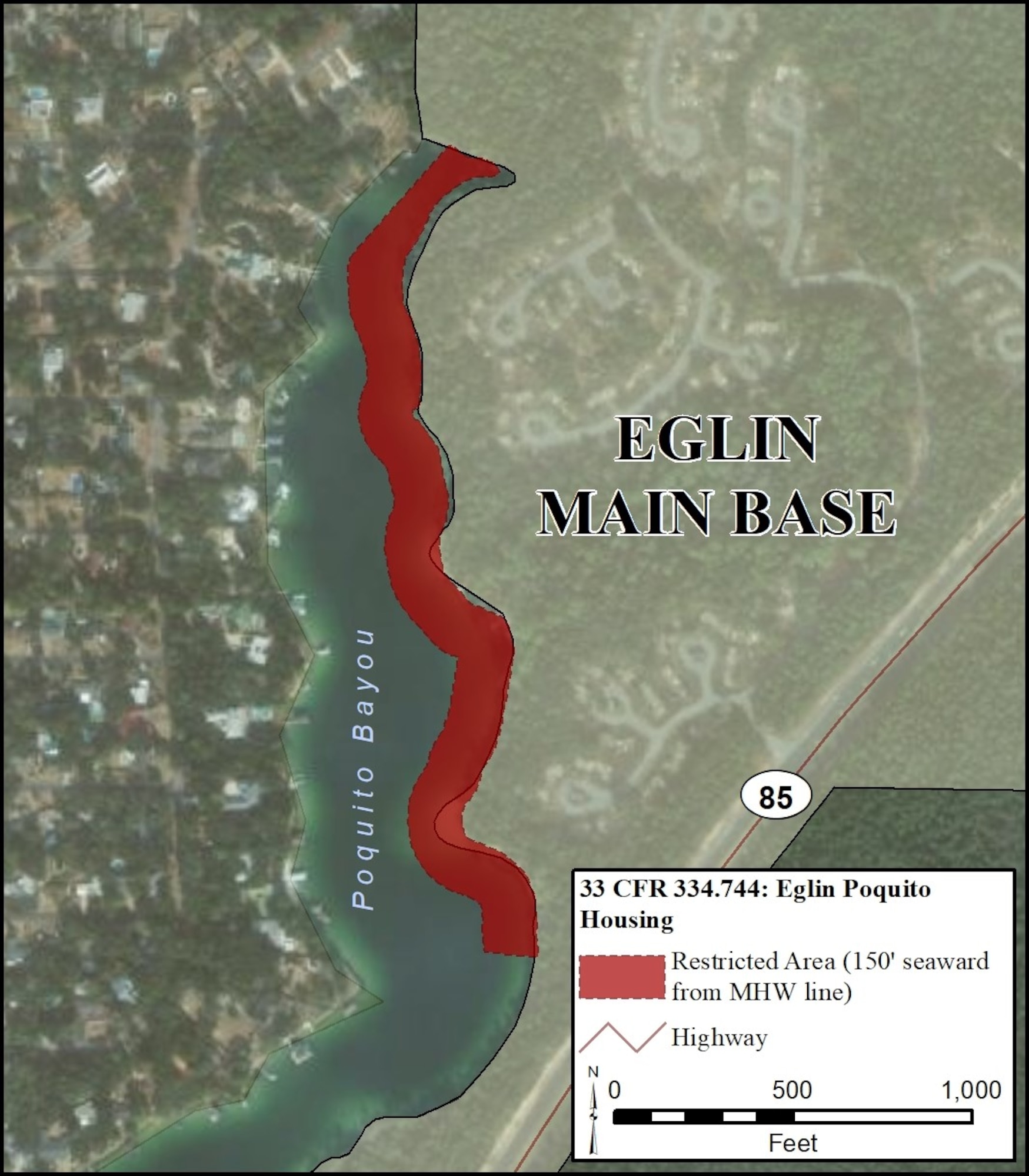 Eglin waterway restriction map
