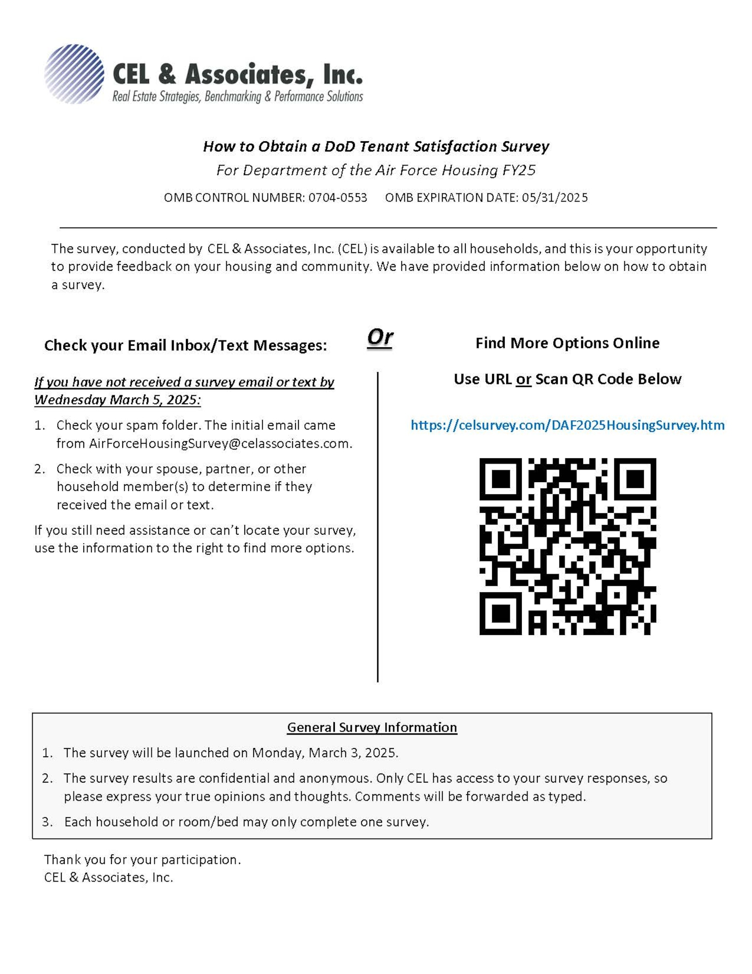pictures of housing and a qr code for a military housing survey