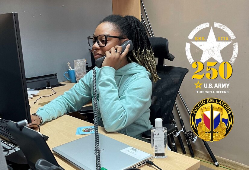 Kailyn Baker-Smith is a transportation specialist with Logistics Readiness Center Poland in Zagan, Poland. She said she’s excited about 2025. After all, this will be her first full year working in Poland, and on top of that this year is the Army’s 250th birthday celebration. “Happy 250th birthday, U.S. Army!” Baker-Smith said. (U.S. Army courtesy photo)