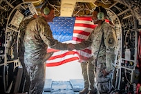 US Army South Soldiers make a soaring commitment by reenlisting over Guantanamo Bay