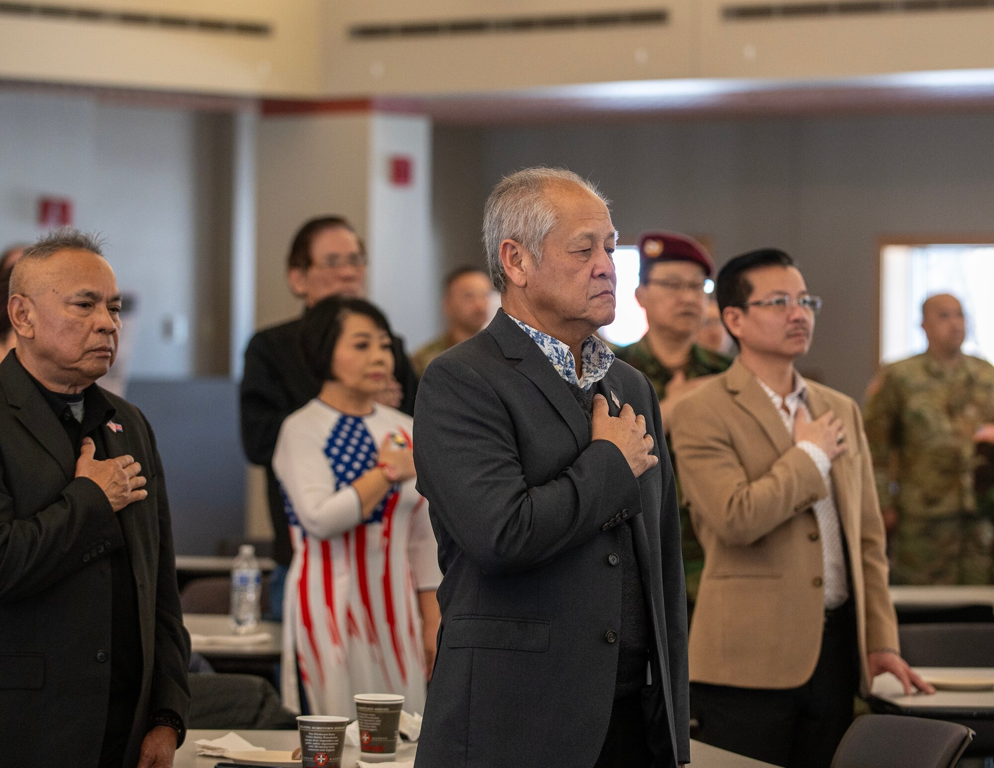 The 133rd Airlift Wing hosted the 50th-anniversary lunch for Vietnam veterans from the Southeast Asian Vietnam community in St. Paul, Minn., March 6, 2025.