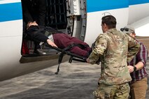 Airmen from the 919th Special Operations Wing in partnership with 7th Special Forces Group (Airborne) participated in Exercise Red Empire Strike by transporting casualty evacuation participants from Duke Field, FL., to Camp Shelby, MS.