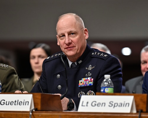 Service member speaks at hearing.