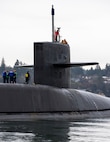 USS Ohio (SSGN 726) returned to the fleet after completing a three-year Major Maintenance Period availability at PSNS & IMF in Bremerton, Feb. 24, 2025, at Puget Sound Naval Shipyard & Intermediate Maintenance Facility in Bremerton, Washington. (U.S. Navy photo by Wendy Hallmark)