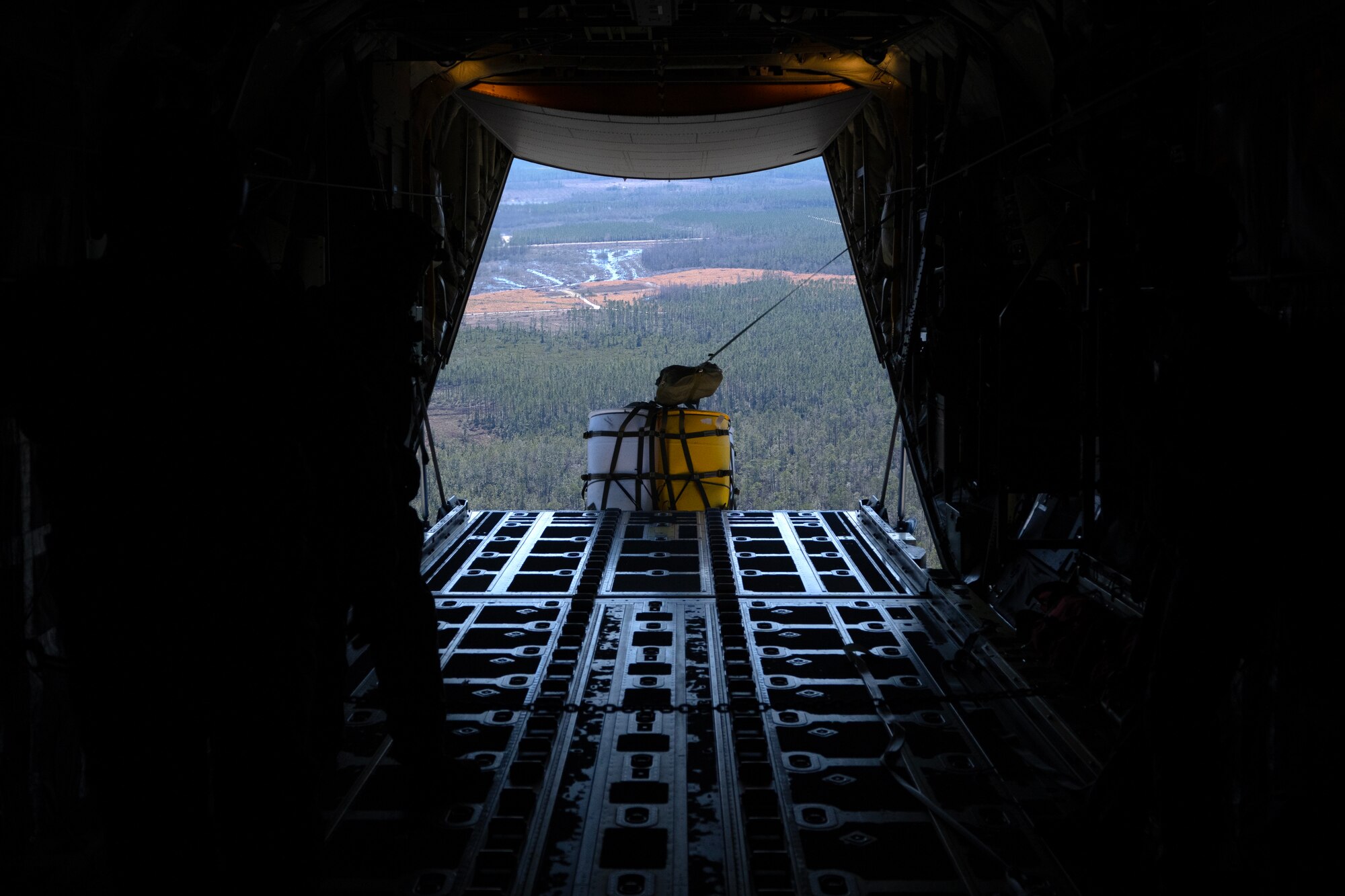 A CDS bundle deploys from a HC-130J Combat King II.