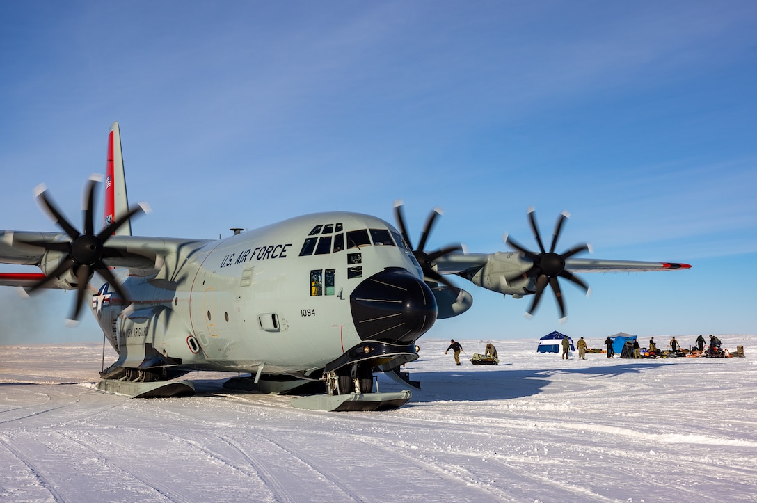 Airmen from the 109th Airlift Wing Make History, Landing the LC-130 Hercules on Fresh Water Ice for the First Time