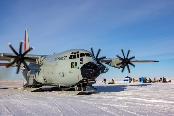 Airmen from the 109th Airlift Wing Make History, Landing the LC-130 Hercules on Fresh Water Ice for the First Time