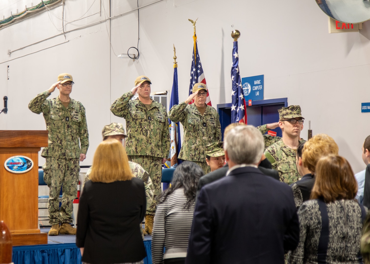Rear Adm. Dan Lannamann relieved Rear Adm. William Greene as Commander, Navy Regional Maintenance Center (CNRMC) at Naval Station Norfolk, Virginia, during a ceremony presided over by Vice Adm. James P. Downey, commander, Naval Sea Systems Command (NAVSEA), March 12.
